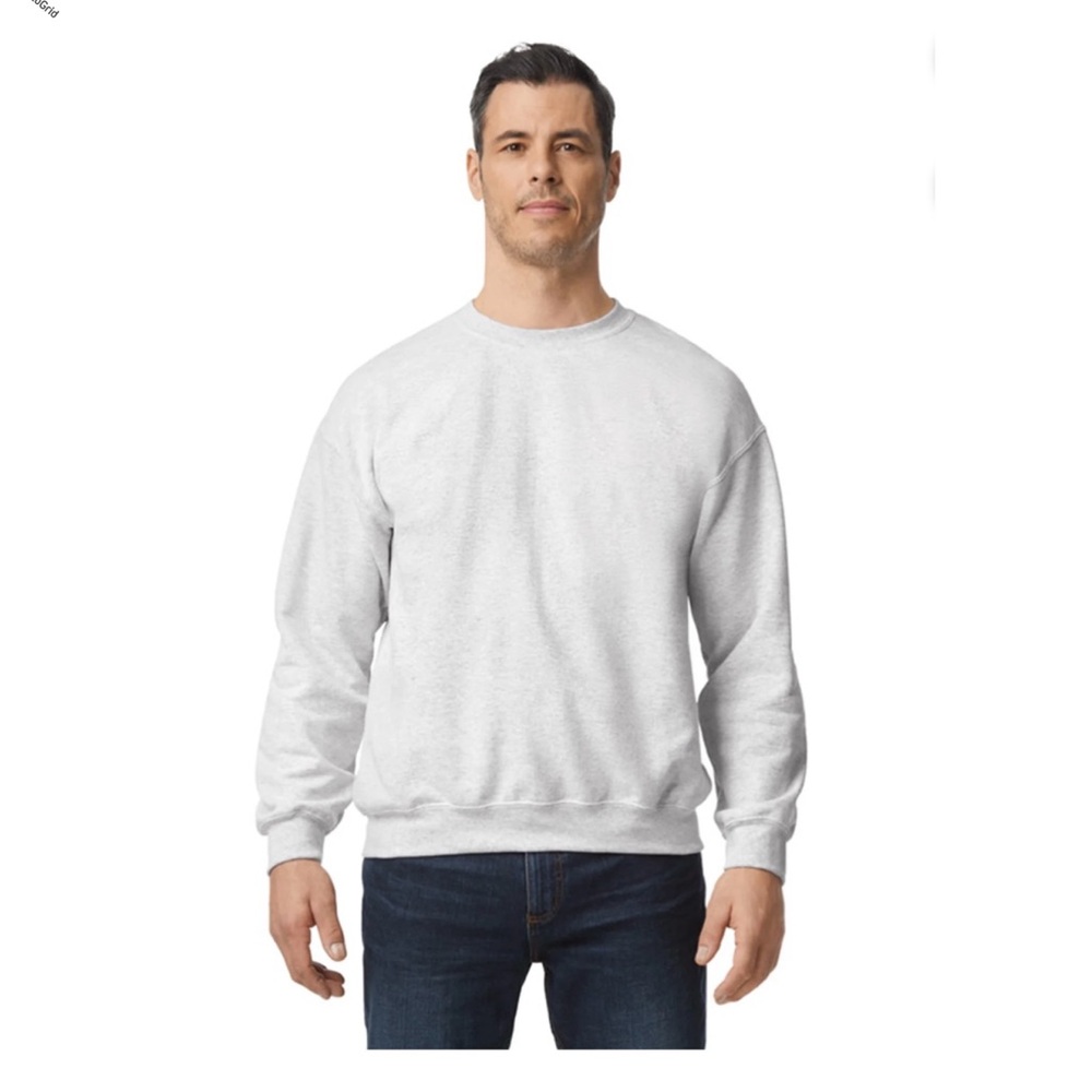Mens‎ Gildan Unisex DryBlend Crewneck Sweatshirt Long Sleeve Gray Small - Picture 3 of 8